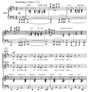 商品为SA 二声部合唱线谱 我们不是很开心吗  爱默生版 童声女声爵士合唱谱 有试听-云音圈