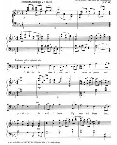 商品为TTBB 四声部合唱线谱 我将成为和平之子 哈根伯格版  男声合唱+钢琴谱 有试听-云音圈