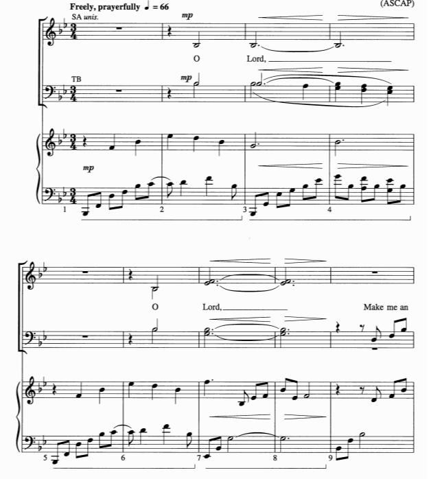 商品为SATB 四声部合唱线谱 把我变成一个乐器 考特尼版 SATB 四声部混声合唱+钢琴谱 有试听