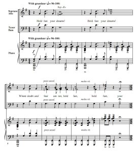 商品为SAB 三声部合唱线谱 握紧你的梦 吉尔平版 混声合唱谱 有试听-云音圈