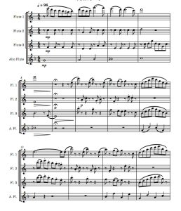 更替的四季 魔女宅急便 长笛四重奏 总谱+分谱 有试听-云音圈