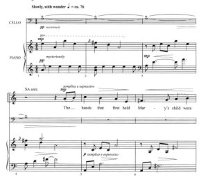 商品为SATB 四声部合唱线谱 最初抱过马利亚之子的手 福里斯特版 混声合唱+钢琴谱 有试听-云音圈