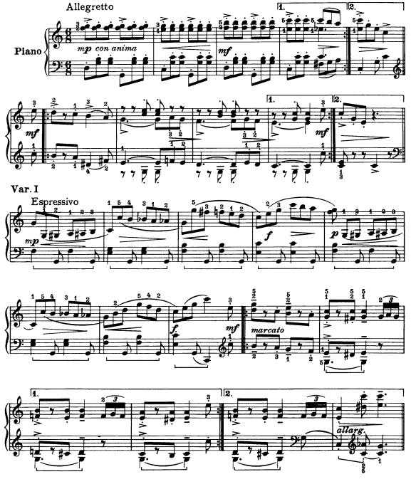 筷子变奏曲 钢琴独奏谱  有试听