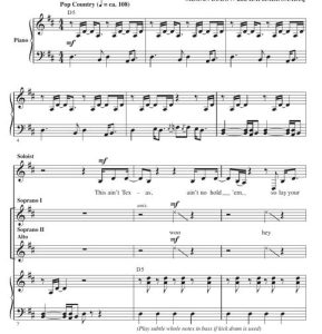 商品为SSA 三声部合唱线谱 碧昂丝 Texas Hold 'Em 爱默生版 童声女声合唱谱 有试听-云音圈