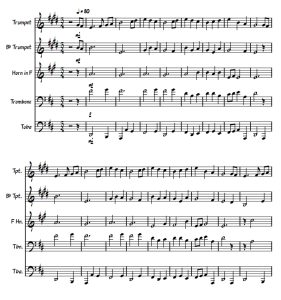 第一首圣诞颂 约瑟夫版 铜管五重奏 总谱+分谱 有试听-云音圈