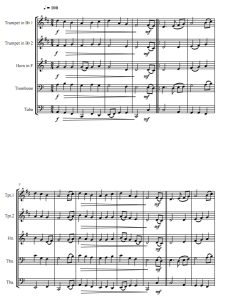 第一首圣诞颂 铜管五重奏 总谱+分谱 有试听-云音圈