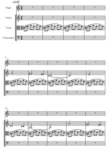 脆弱的华尔兹 长笛小提琴中提琴大提琴重奏 总谱+分谱 有试听-云音圈