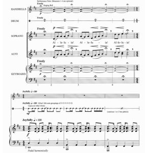 商品为SATB 四声部合唱线谱 铃声响起 混声合唱+钢琴谱 有试听-云音圈