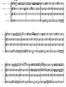 霍格沃兹进行曲(哈利波特与火焰杯)  铜管四重奏 总谱+分谱 有试听-云音圈