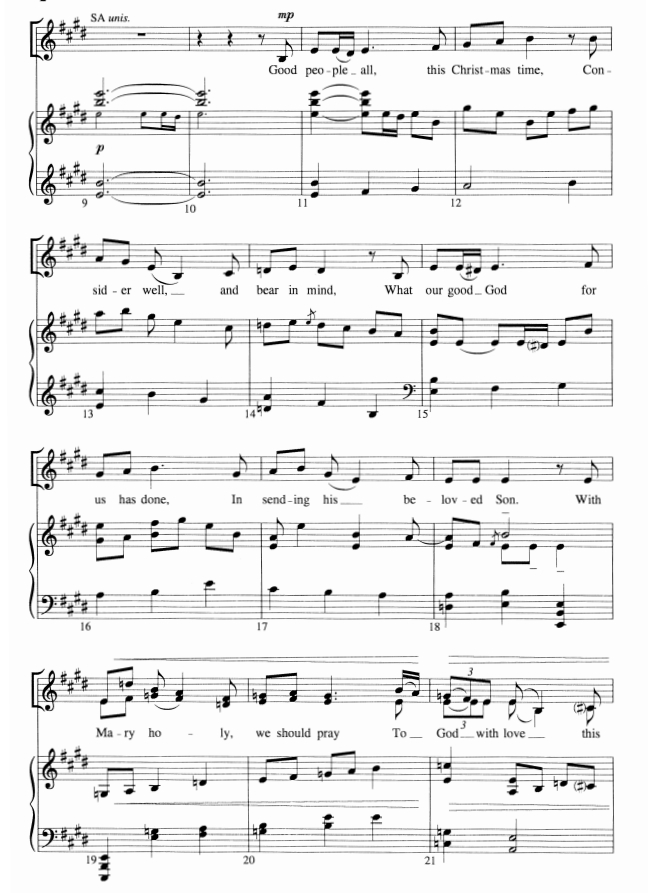 图片[2]-商品为SATB 四声部合唱线谱 韦克斯福德颂歌 哈根伯格版 混声合唱谱 有试听