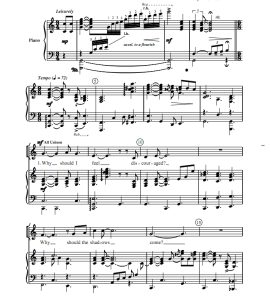 商品为SATB 四声部合唱线谱 His Eye Is On The Sparrow 施拉德版 混声合唱谱 有试听-云音圈