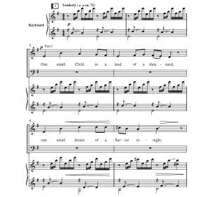 商品为二声部合唱线谱 一个小孩  拉尔森版 混声合唱谱 有试听-云音圈