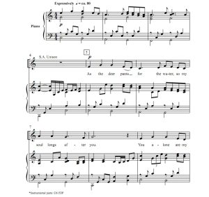 商品为SATB 四声部合唱线谱 像小鹿一样 拉尔森版 混声合唱谱 有试听-云音圈