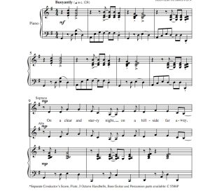 商品为二声部合唱线谱 卡里普索摇篮曲 雷尼版  混声合唱谱 有试听-云音圈