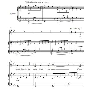 商品为SATB 四声部合唱线谱 和平 尼科尔斯版 混声合唱谱 有试听-云音圈