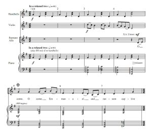 商品为合唱总谱+分谱 圣诞歌 罗伯森版 混声合唱+小提琴钢琴+手摇铃 总谱+分谱 有试听-云音圈