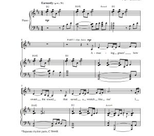 商品为二声部合唱线谱 奇异恩典 雷尼版 混声合唱谱 有试听-云音圈