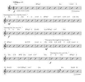 商品为乐队合唱伴奏分谱 奇异恩典与爱 赫尔利版 合唱伴奏分谱 有试听-云音圈