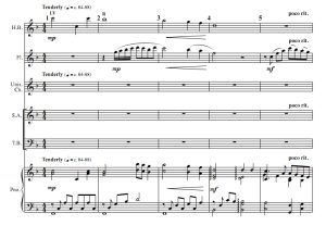 商品为SATB 四声部合唱线谱 皇家大卫之城 雷尼版 混声合唱+齐唱+长笛+手摇铃 有试听-云音圈