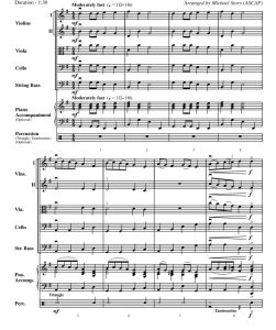 胡桃夹子进行曲 柴可夫斯基 0.5级 弦乐合奏与钢琴 总谱+分谱 有试听-云音圈