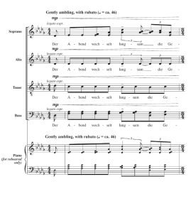 商品为SATB 四声部合唱线谱 Abend 雅各布版 阿卡贝拉 混声无伴奏合唱谱 有试听-云音圈