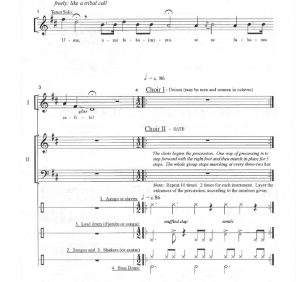 商品为SATB 四声部合唱线谱 African Processional 蒙托亚版 混声合唱谱 有试听-云音圈