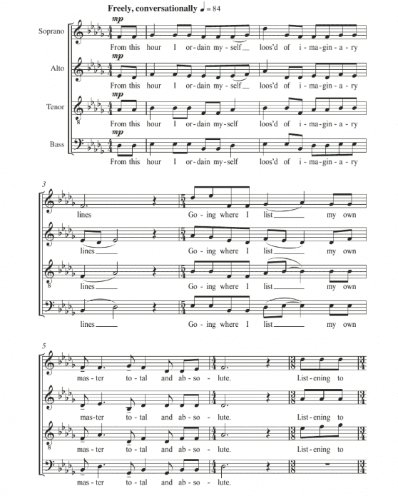 商品为SATB 四声部合唱线谱 All Seems Beautiful to Me 惠特克版 混声合唱谱 有试听