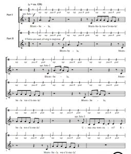 商品为SA 二声部合唱线谱 Bhombela 斯卡夫版 童声女声合唱谱 有试听-云音圈