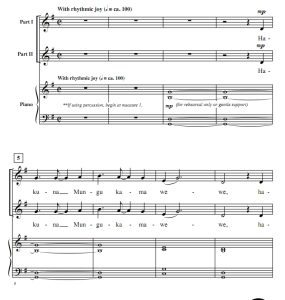 商品为SA 二声部合唱线谱 Hakuna Mungu Kama Wewe 吉尔平版 阿卡贝拉 童声女声无伴奏合唱谱 有试听-云音圈