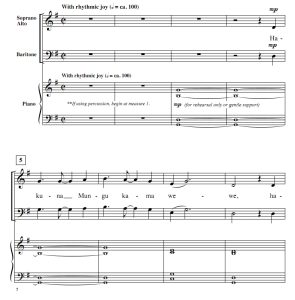 商品为SAB 三声部合唱线谱 Hakuna Mungu Kama Wewe 吉尔平版 阿卡贝拉 混声无伴奏合唱谱 有试听-云音圈