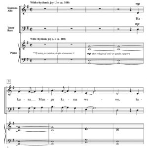 商品为SATB 四声部合唱线谱 Hakuna Mungu Kama Wewe 吉尔平版 阿卡贝拉 混声无伴奏合唱谱 有试听-云音圈