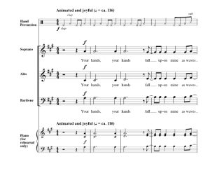 商品为SAB 三声部合唱线谱 Hands 马丁版 阿卡贝拉 混声无伴奏合唱谱 有试听-云音圈