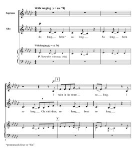 商品为SATB 四声部合唱线谱 I Been In the Storm 泰特版 阿卡贝拉 混声无伴奏合唱谱 有试听-云音圈