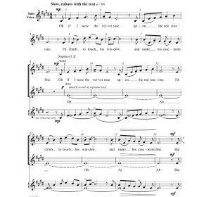 商品为SSAA 四声部合唱线谱 If I Were the Velvet Rose 梅姆利版 阿卡贝拉 童声女声无伴奏合唱谱 有试听-云音圈