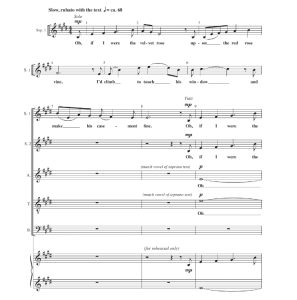 商品为SSATB 五声部合唱线谱 If I Were the Velvet Rose 梅姆利版 阿卡贝拉 混声无伴奏合唱谱 有试听-云音圈