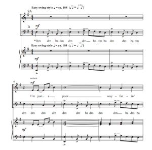 商品为SAB 三声部合唱线谱 I'm Just a Poor Wayfarin' Stranger 帕蒂版 阿卡贝拉 混声无伴奏合唱谱 有试听-云音圈