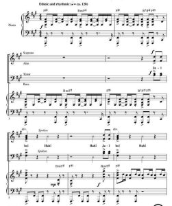 商品为SATB 四声部合唱线谱 Jai Ho 布莱默版  混声合唱谱 有试听-云音圈