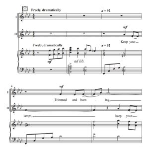 商品为SA 二声部合唱线谱 Keep Your Lamps 约翰逊版 童声女声合唱谱 有试听-云音圈