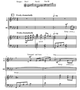 商品为SAB 三声部合唱线谱 Keep Your Lamps 约翰逊版 混声合唱谱 有试听-云音圈