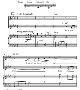 商品为SSA 三声部合唱线谱 Keep Your Lamps 约翰逊版 童声女声合唱谱 有试听-云音圈