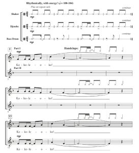 商品为SA 二声部合唱线谱 Kokoleoko 约翰逊版 阿卡贝拉 童声女声无伴奏合唱谱 有试听-云音圈