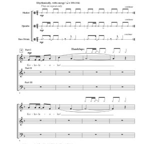 商品为SAB 三声部合唱线谱 Kokoleoko 约翰逊版 阿卡贝拉 混声无伴奏合唱谱 有试听-云音圈