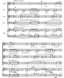 商品为SATB 四声部合唱线谱 O Earth，Loving Mother 西雷特版 阿卡贝拉 混声无伴奏合唱谱 有试听-云音圈