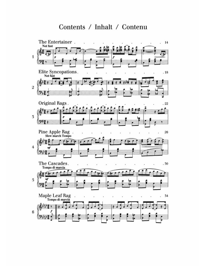 图片[3]-乔普林 6首著名拉格泰姆钢琴曲谱 德国硕特原版