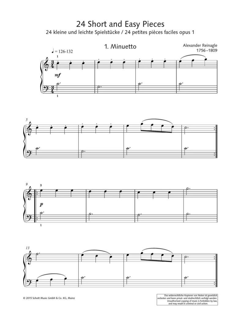 图片[4]-24首短小简易钢琴曲 24 Short and Easy Pieces Opus 1 朔特原版