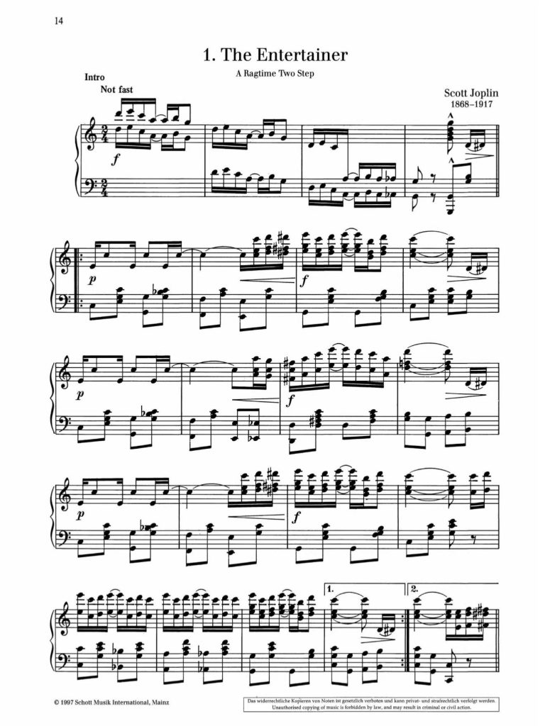 图片[4]-乔普林 6首著名拉格泰姆钢琴曲谱 德国硕特原版