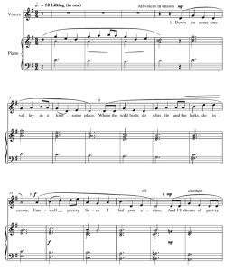 商品为SSA 三声部合唱线谱 Pretty Saro 南希版 童声女声合唱谱 有试听-云音圈