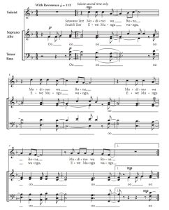 商品为SATB 四声部合唱线谱 Reamo Leboga 罗宾逊版 阿卡贝拉 混声无伴奏合唱谱 有试听-云音圈