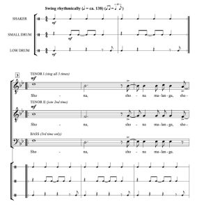 商品为TTB 三声部合唱线谱 Shona Malanga 考特尼版 阿卡贝拉 男声合唱谱 有试听-云音圈