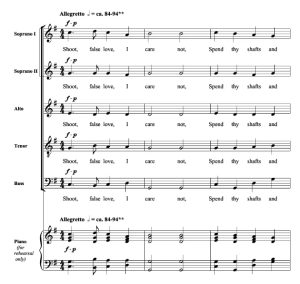 商品为SSATB 五声部合唱线谱 Shoot，False Love，I Care Not 利维特版 阿卡贝拉 混声无伴奏合唱谱 有试听-云音圈